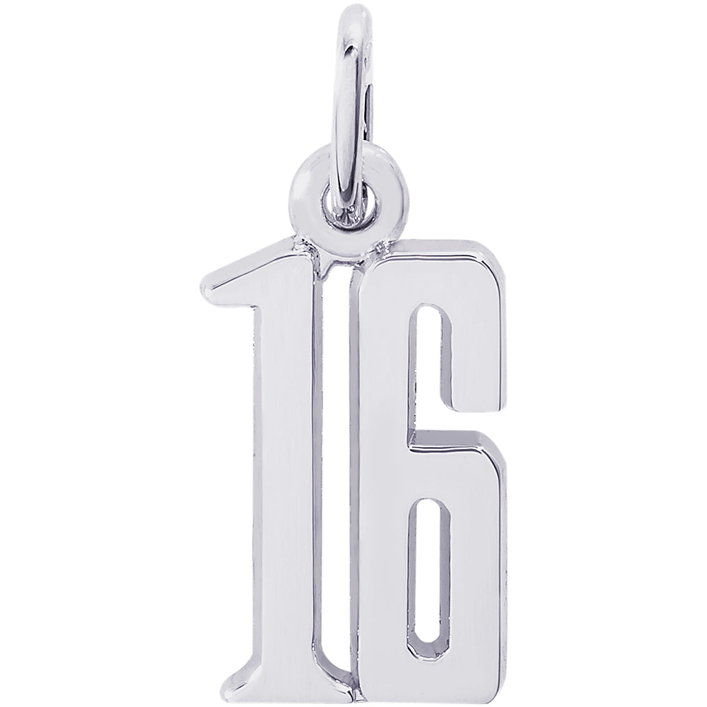 Rembrandt Number 16 Charm - Silver Charms