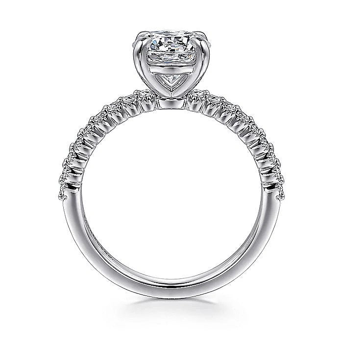 Gabriel & Co. White Gold Round Semi Mount Engagement Ring - Diamond Semi-Mount Rings