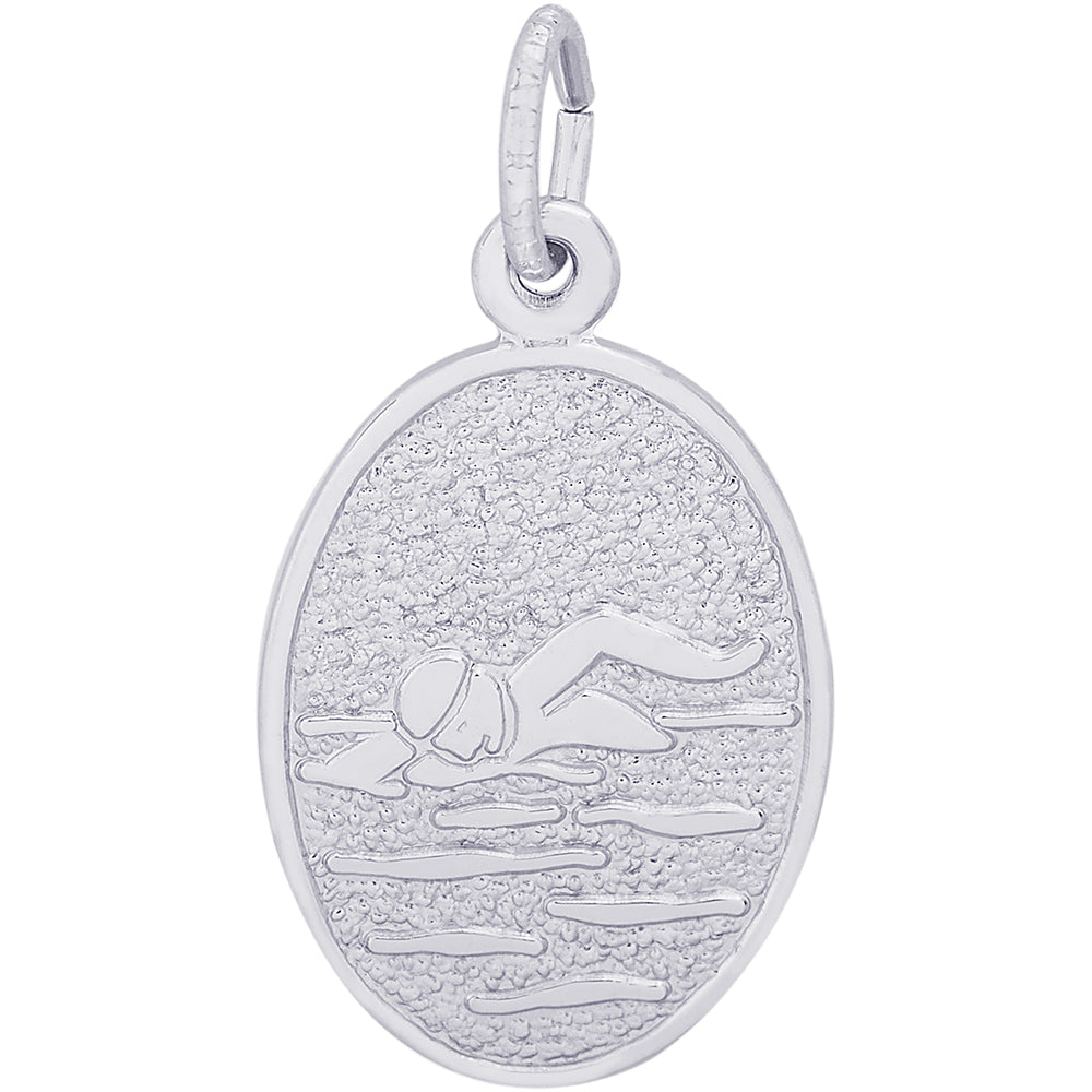 Rembrandt Swimmer Charm - Silver Charms