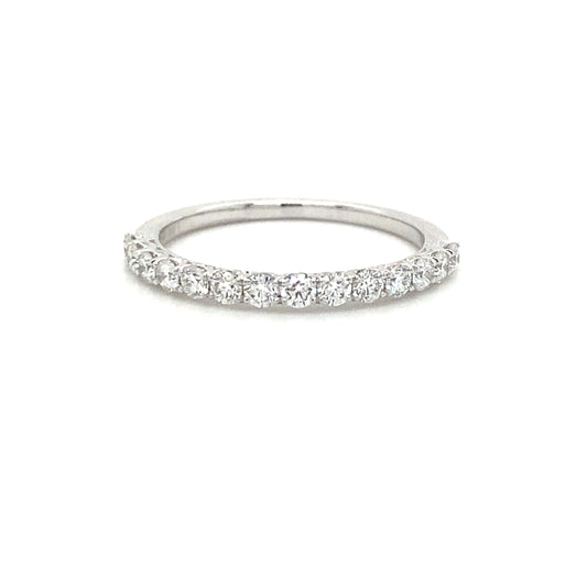 White Gold Round Diamond Wedding Band - Diamond Wedding Bands - Women's