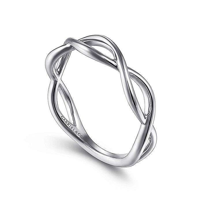 Gabriel & Co. White Gold Twisted Ring - Gold Fashion Rings - Women's