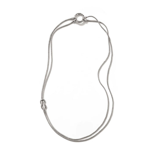 John Hardy Sterling Silver Love Knot Convertible Necklace