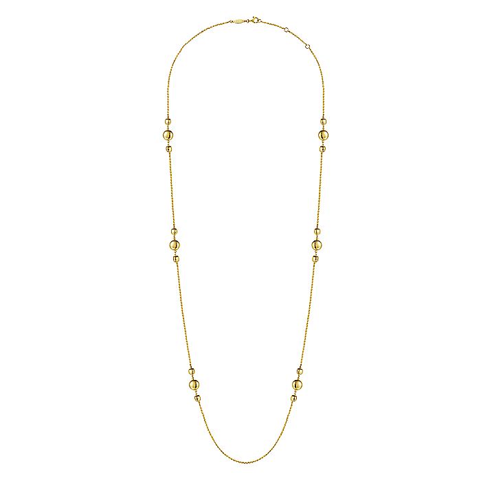 Gabriel & Co Yellow Gold Station Necklace - Gold Necklace