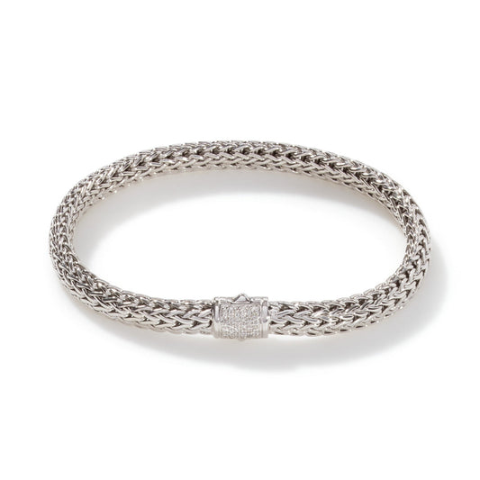 John Hardy Sterling Silver Icon Bracelet With Diamonds