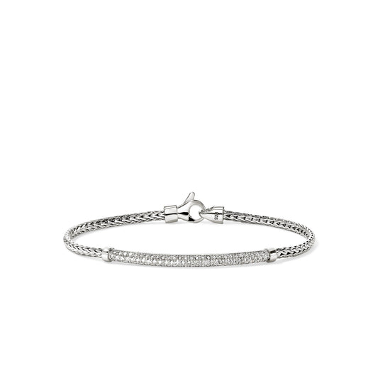 John Hardy Sterling Silver Essential Pavé Diamond Bracelet