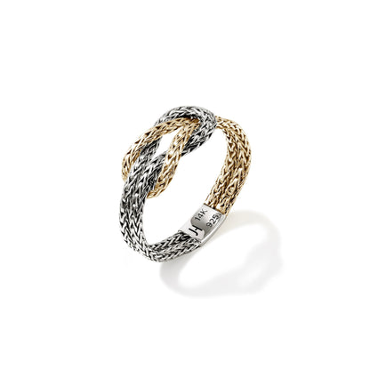 John Hardy Sterling Silver & Yellow Gold Love Knot Ring