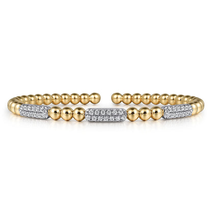 Gabriel & Co. Yellow and White Gold Diamond Bracelet