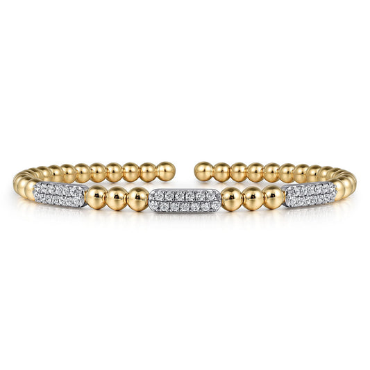 Gabriel & Co. Yellow and White Gold Diamond Bracelet