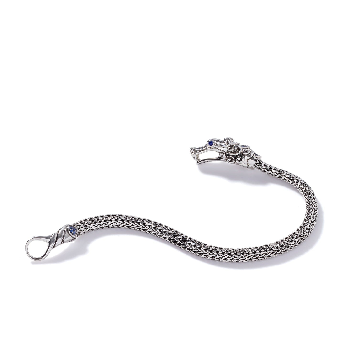 John Hardy Sterling Silver Naga Sapphire Bracelet