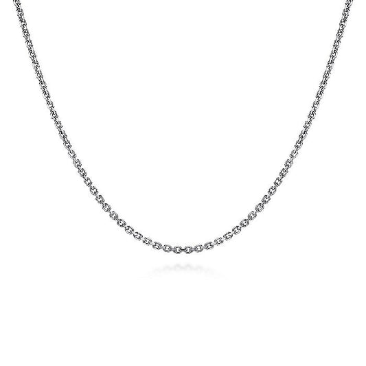 Gabriel & Co Sterling Silver Mens Link Chain Necklace - Gents Necklace