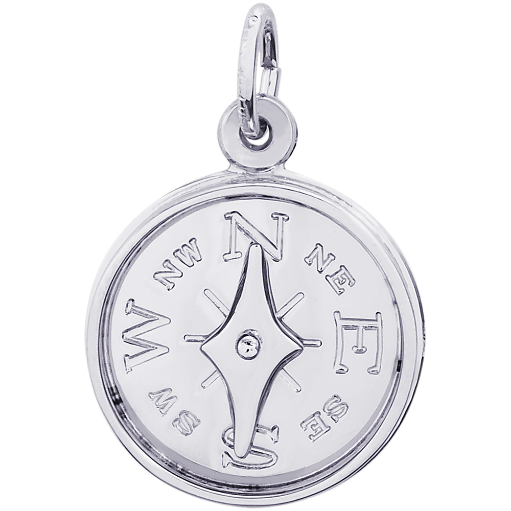 Rembrandt Compass Charm - Silver Charms