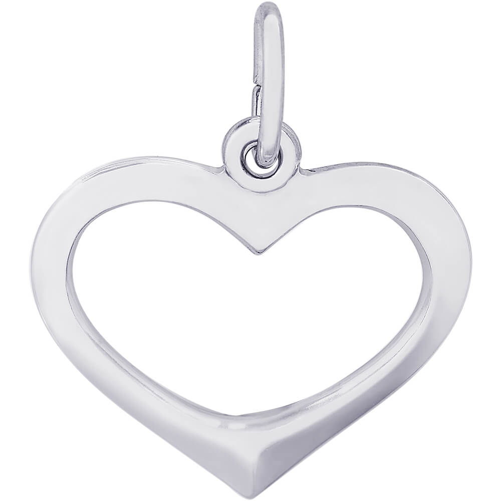 Rembrandt Open Heart Charm - Silver Charms