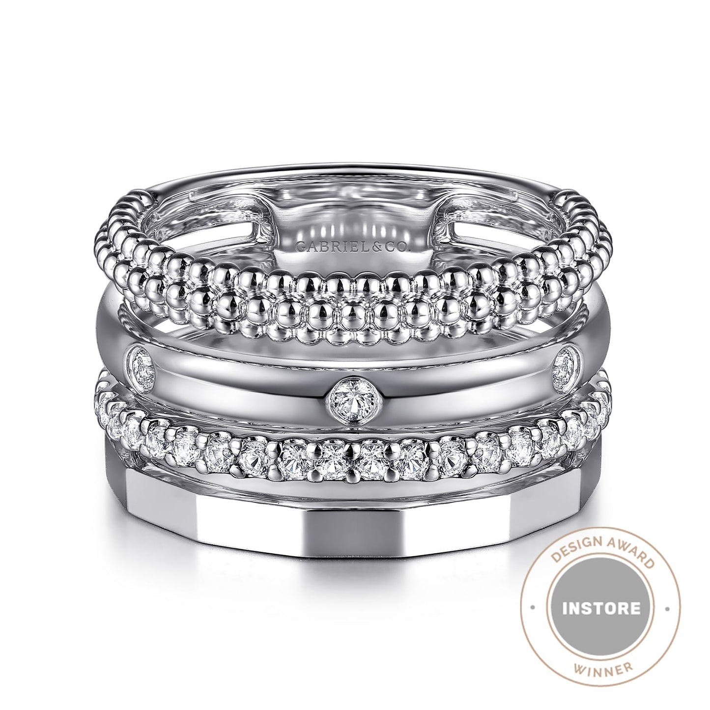 Gabriel & Co. Sterling Silver Stackable Ring