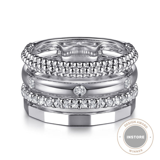 Gabriel & Co. Sterling Silver Stackable Ring