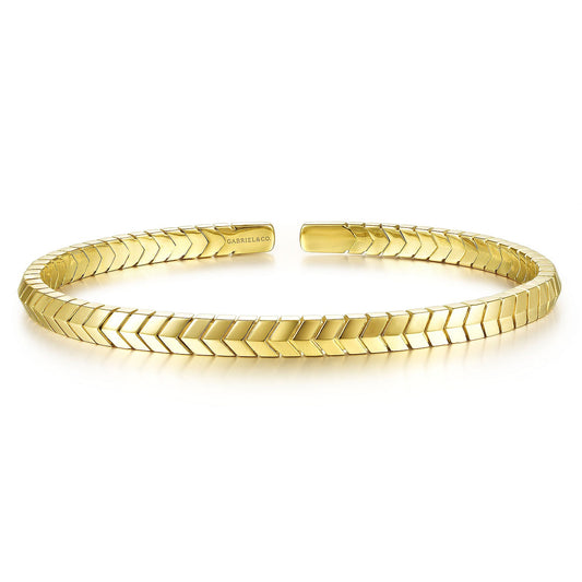 Gabriel & Co. Chevron Yellow Gold Bracelet