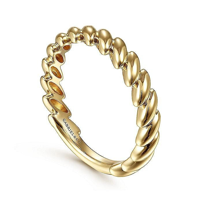 Gabriel & Co. Yellow Gold Tilted Leaf Ring - Gold Fashion Rings - Women's