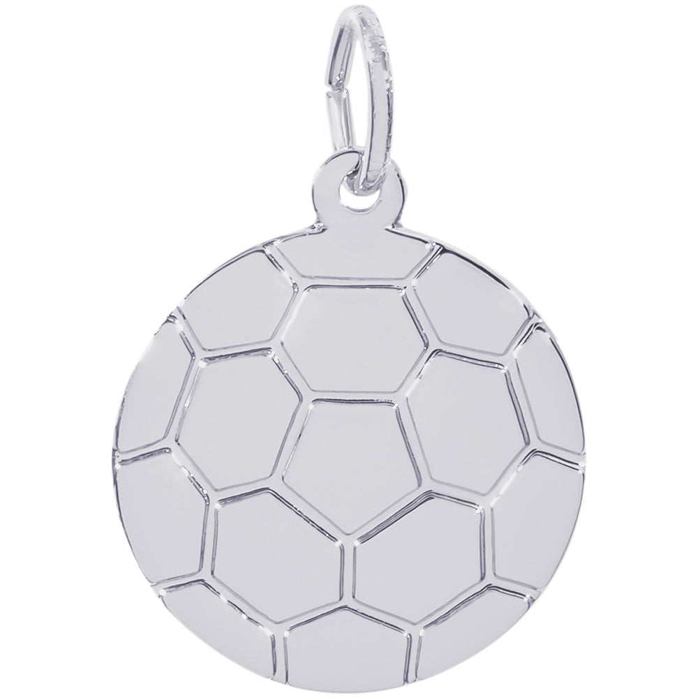 Rembrandt Soccer Ball Charm - Silver Charms