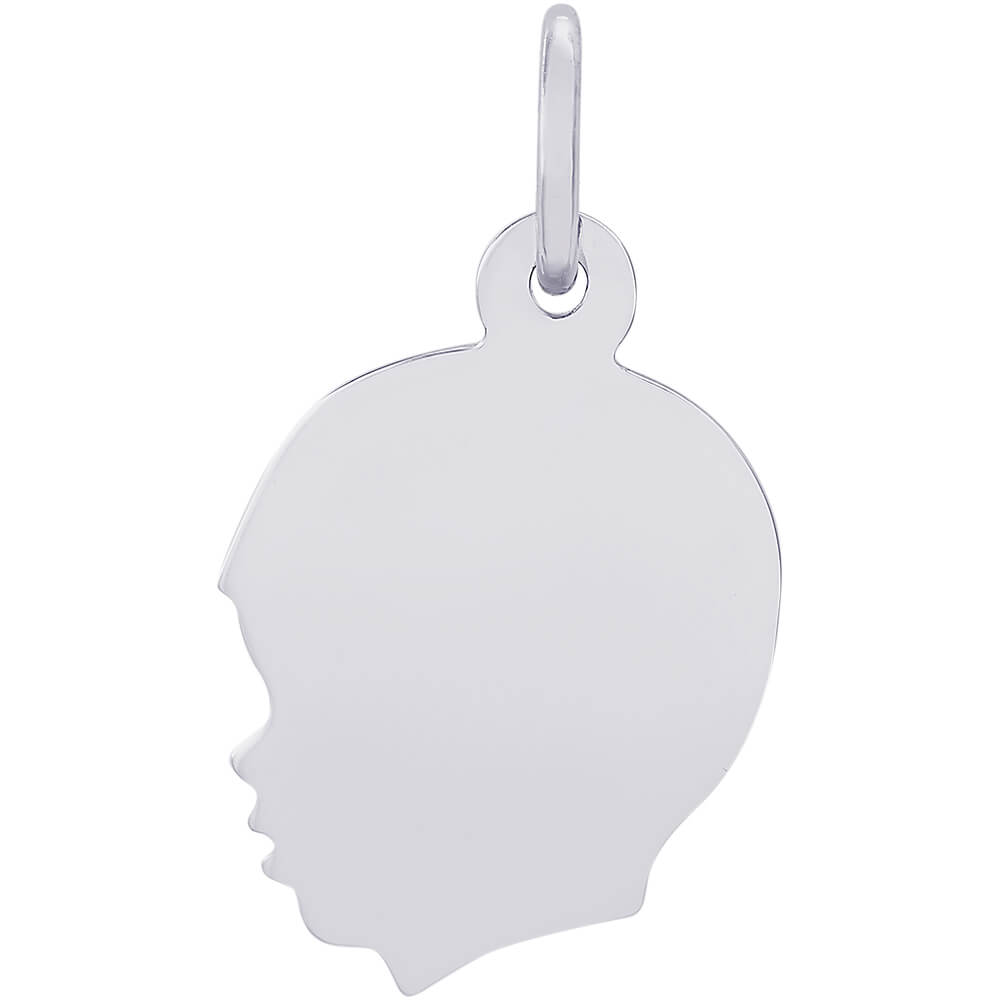 Rembrandt Silver Boy's Head Charm - Silver Charms