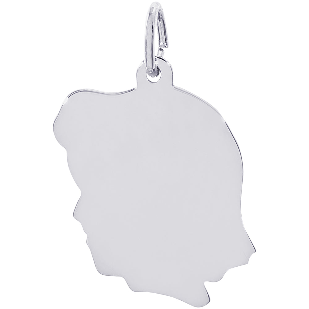 Rembrandt Girl Charm - Silver Charms