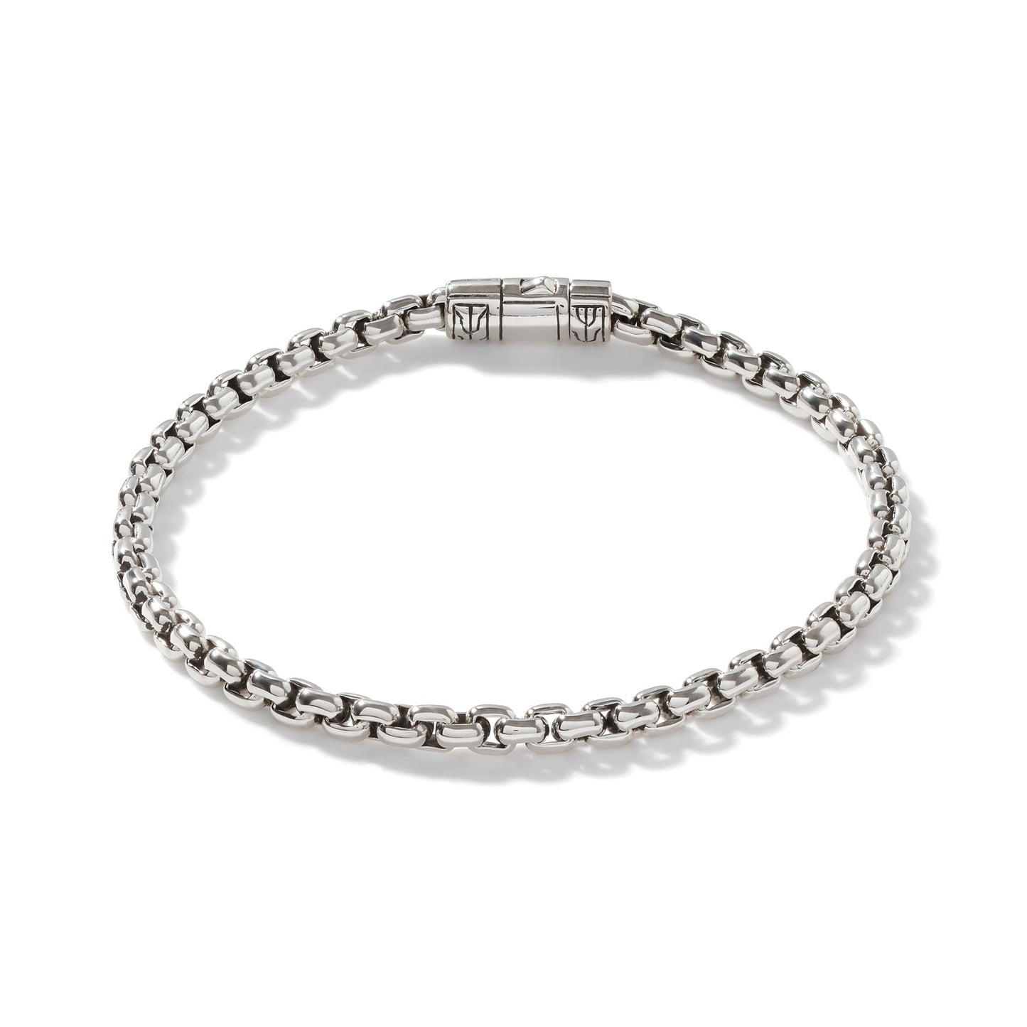 John Hardy Dark Silver Box Chain Bracelet