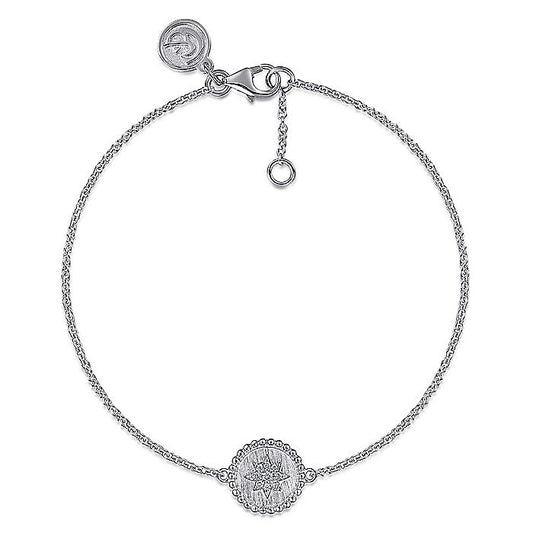 Gabriel & Co. Sterling Silver Diamond Bujukan Star 7 Inch Bracelet - Diamond Bracelets