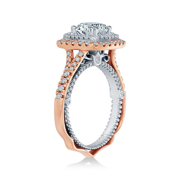 Verragio Venetian Collection Rose & White Gold Double Halo Semi