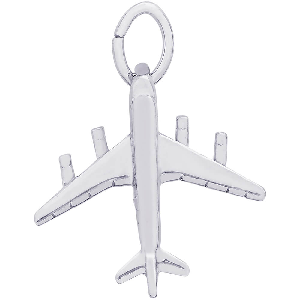 Rembrandt Airplane Charm - Silver Charms