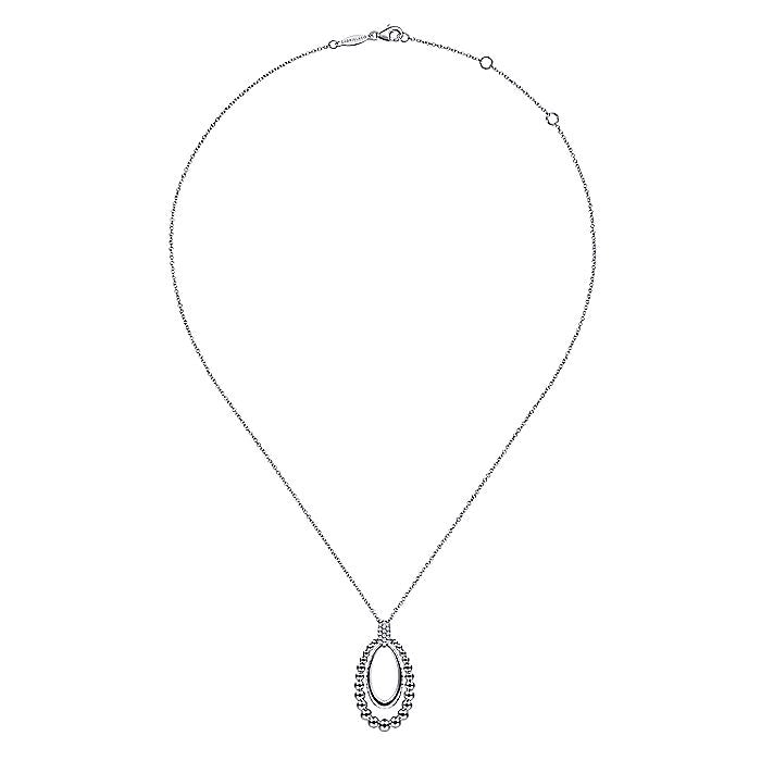 Gabriel & Co Sterling Silver White Sapphire Pendant Necklace