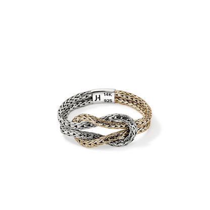 John Hardy Sterling Silver & Yellow Gold Love Knot Ring