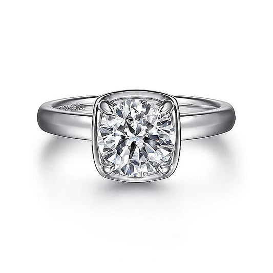 Gabriel & Co. White Gold Round Semi-Mount Engagement Ring - Diamond Semi-Mount Rings