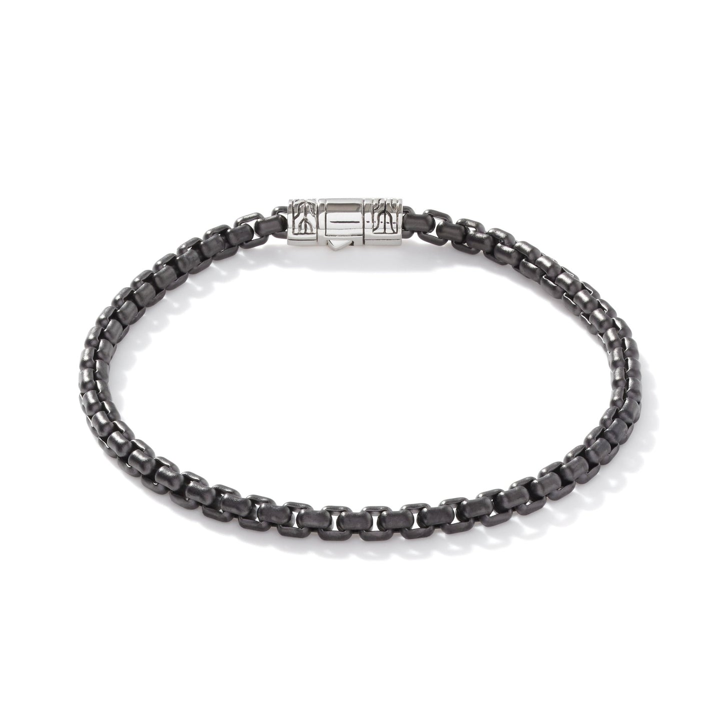 John Hardy Dark Silver Box Chain Bracelet