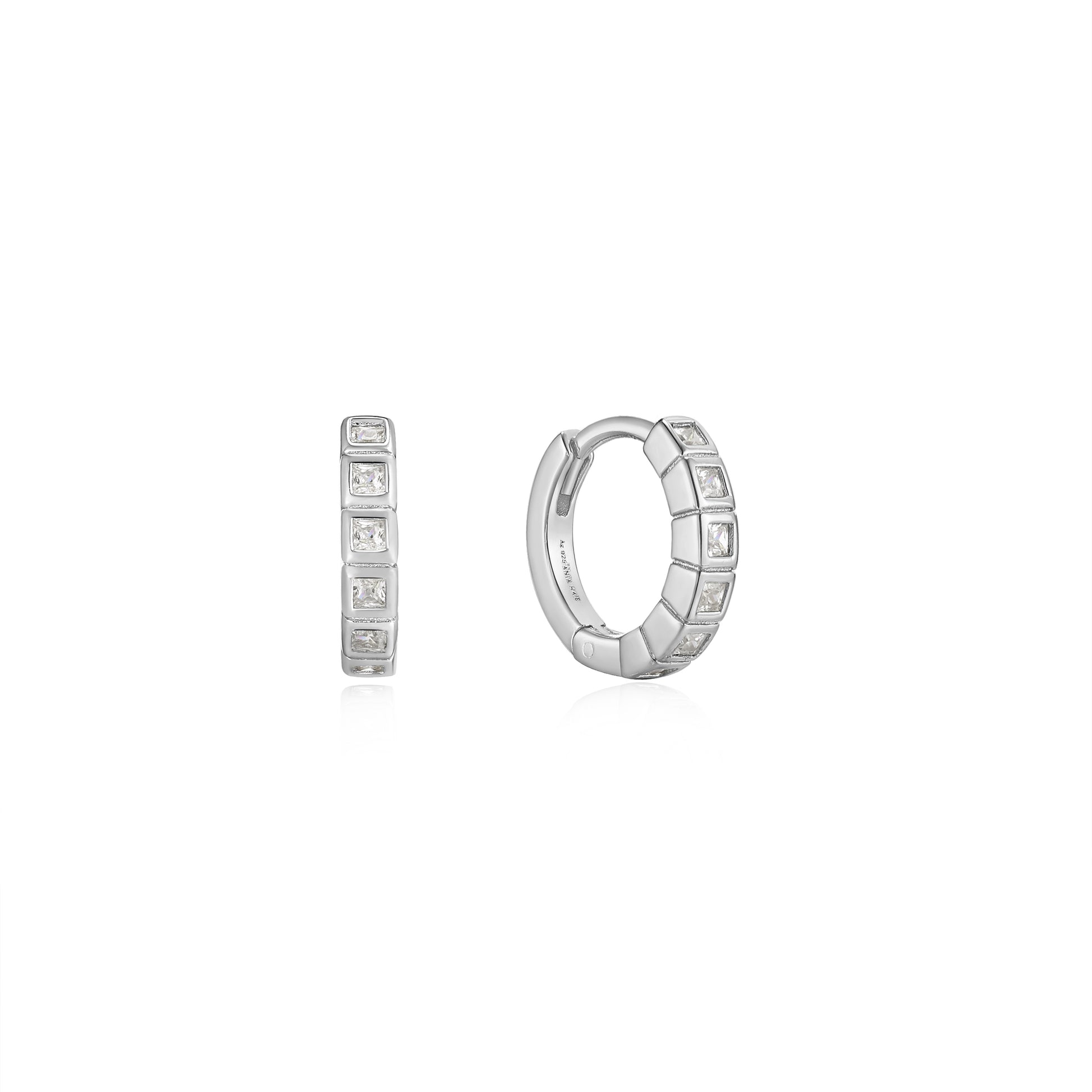 Ania Haie Glam Huggie Hoop Earrings - Silver Earrings