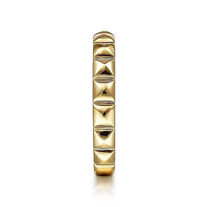 Gabriel & Co. Yellow Gold Pyramid Ring - Gold Fashion Rings - Women's