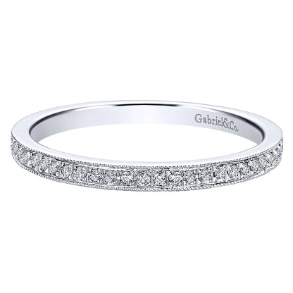 Gabriel & Co. White Gold Stackable Ring - Diamond Fashion Rings - Women's