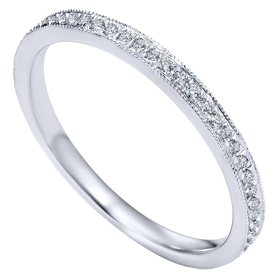 Gabriel & Co. White Gold Stackable Ring - Diamond Fashion Rings - Women's