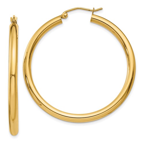 Yellow Gold Hoop Earrings - Gold Earrings