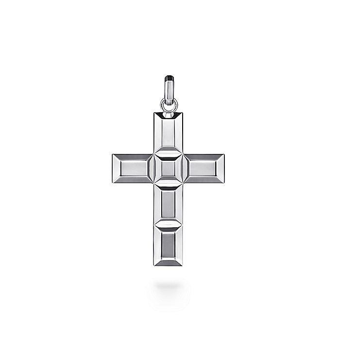 Gabriel & Co Sterling Silver Cross Pendant - Gents Pendant