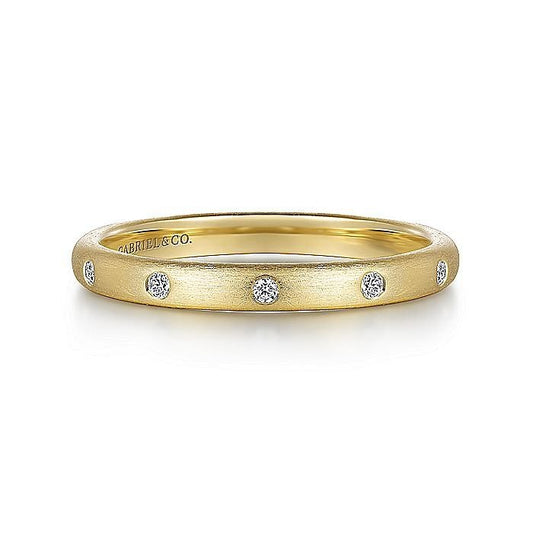 Gabriel & Co. Yellow Gold Diamond Stackable Ring - Diamond Fashion Rings - Women's