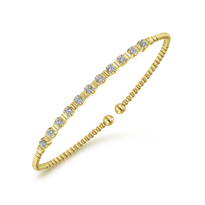 Gabriel & Co. Yellow Gold Diamond Bujukan Bracelet