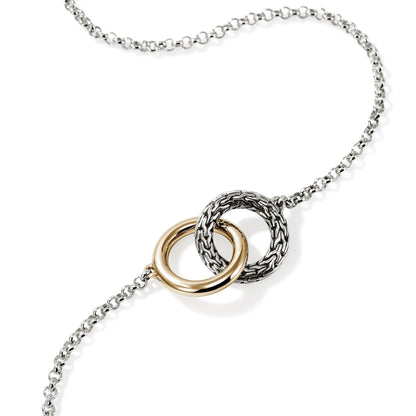 John Hardy Sterling Silver & Yellow Gold Essential Linked Necklace