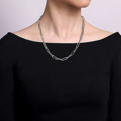 Gabriel & Co. Silver Bujukan Link Chain Necklace - Silver Chains