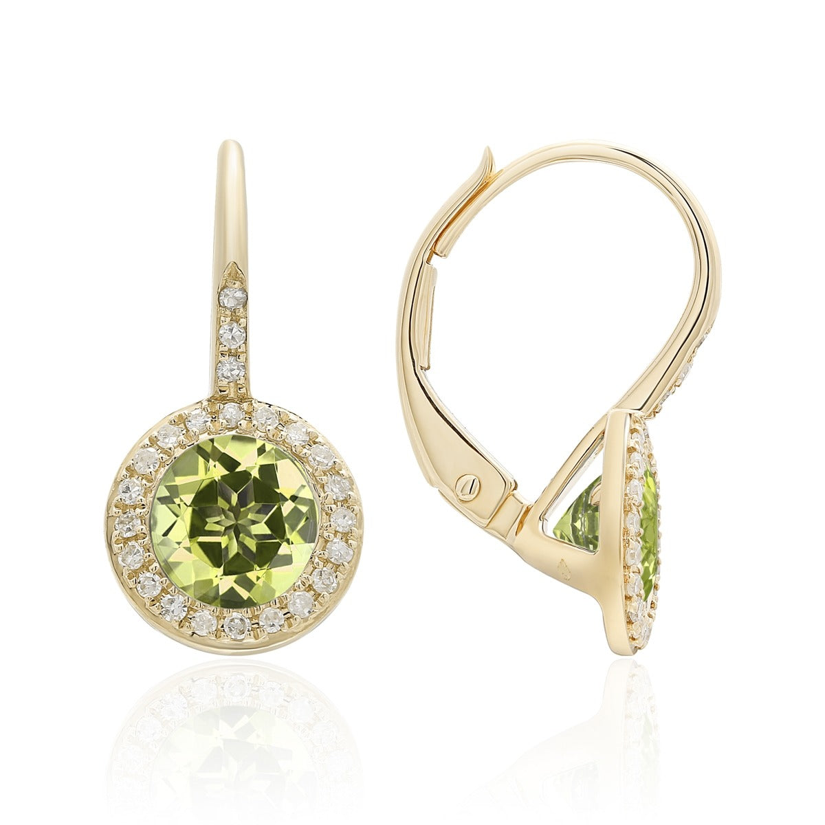 Luvente Peridot and Diamond Earrings