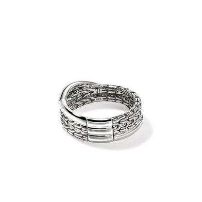 John Hardy Sterling Silver Essential Crossover Ring