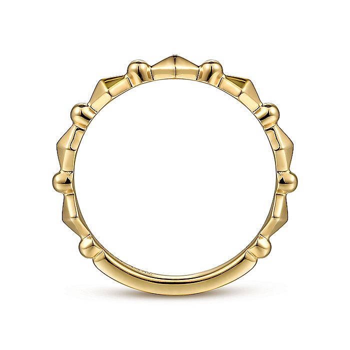 Gabriel & Co. Yellow Gold Geometric Station Ring