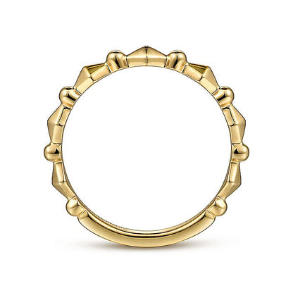 Gabriel & Co. Yellow Gold Geometric Station Ring