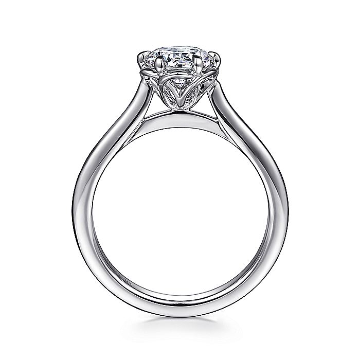 Gabriel & Co. 14 Karat White Gold Round Semi-Mount Engagement Ring - Diamond Semi-Mount Rings