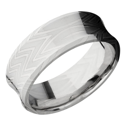 Lashbrook Damascus Steel Band - Alternative Metal Wedding Bands