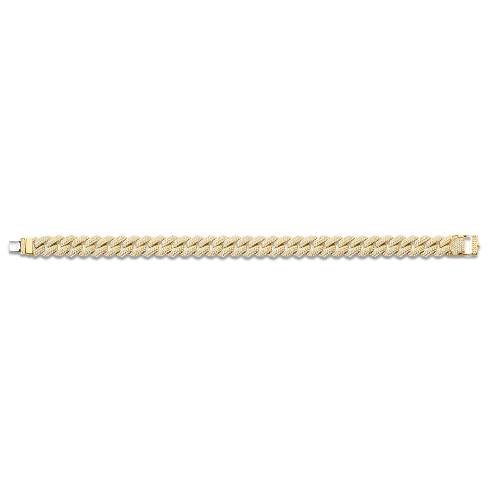 Diamond Cuban Link Gold Bracelet - Diamond Bracelets