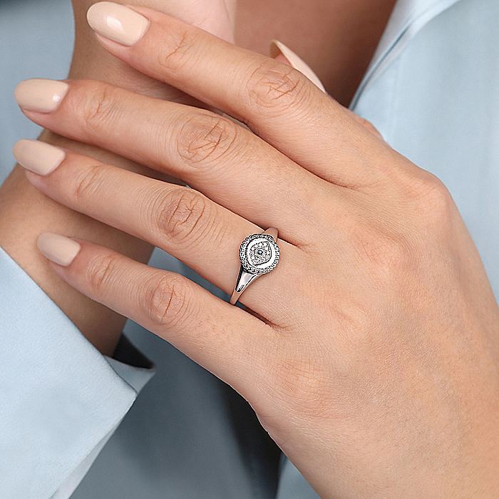 Noelle - 14k White Gold 1 Carat Round 3 Stone Halo Natural Diamond Engagement  Ring @ $2350 | Gabriel & Co.