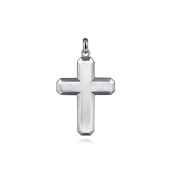 Gabriel & Co Sterling Silver Geometric Cross Pendant